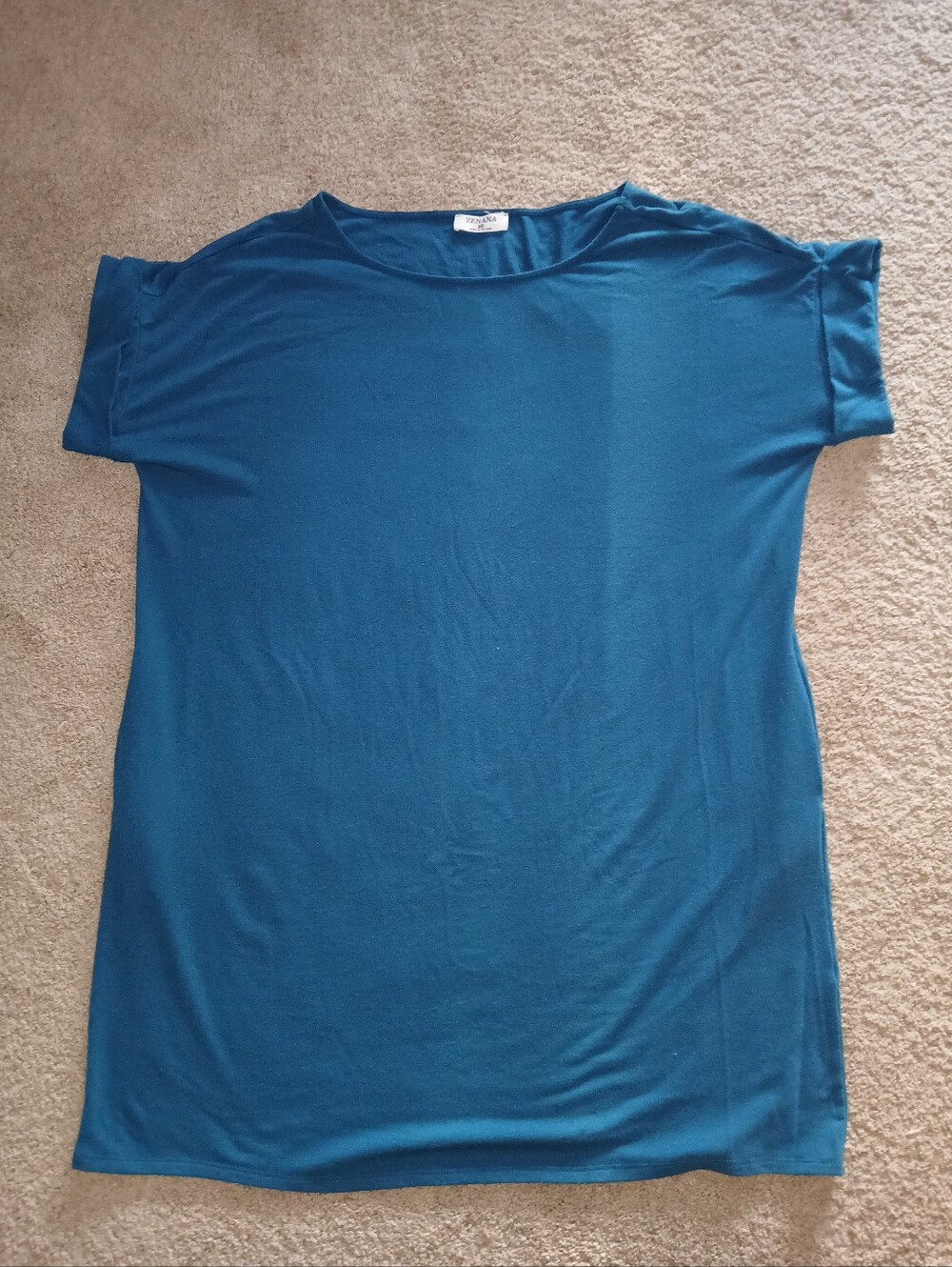 Zenana Teal Short Sleeve Women's Top